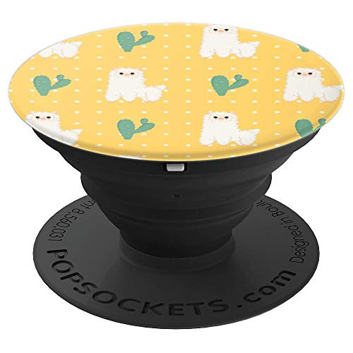 Cactus Cacti Flower Pot Llama Alpaca Yellow Pattern Girls - PopSockets Grip and Stand for Phones and Tablets Cactus Cacti Flower Pot Llama Alpaca Yellow Pattern Girls - PopSockets Grip and Stand for Phones and Tablets