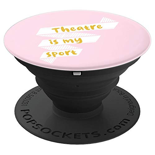 Pink Theatre Is My Sport Banner for Actor Actress Thespian - PopSockets Grip and Stand for Phones and Tablets