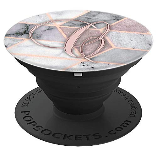 Letter C Golden Rose Pink White Grey Marbled Design - PopSockets Grip and Stand for Phones and Tablets Letter C Golden Rose Pink White Grey Marbled Design - PopSockets Grip and Stand for Phones and Tablets