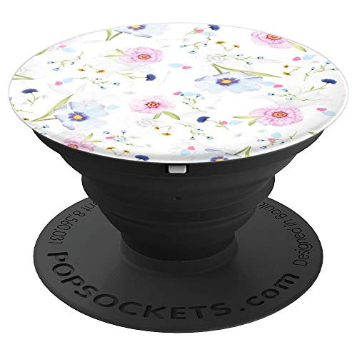 Pop Socket Flower Pattern Purple Pink Blue. Floral Print - PopSockets Grip and Stand for Phones and Tablets Pop Socket Flower Pattern Purple Pink Blue. Floral Print - PopSockets Grip and Stand for Phones and Tablets