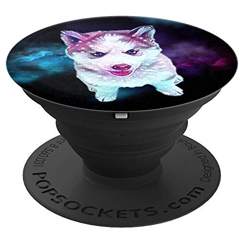 Cute Teal Pink Purple Baby Husky Puppy Dog Nebula Space - PopSockets Grip and Stand for Phones and Tablets Cute Teal Pink Purple Baby Husky Puppy Dog Nebula Space - PopSockets Grip and Stand for Phones and Tablets