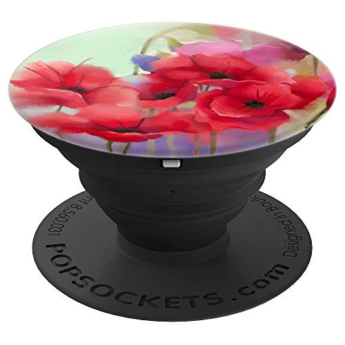 Watercolor Red Poppy Flower Pattern Grip Garden Floral Print - PopSockets Grip and Stand for Phones and Tablets Watercolor Red Poppy Flower Pattern Grip Garden Floral Print - PopSockets Grip and Stand for Phones and Tablets