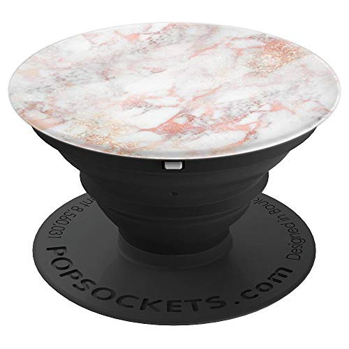 Golden Pink Rose and White Marbled Design - PopSockets Grip and Stand for Phones and Tablets Golden Pink Rose and White Marbled Design - PopSockets Grip and Stand for Phones and Tablets