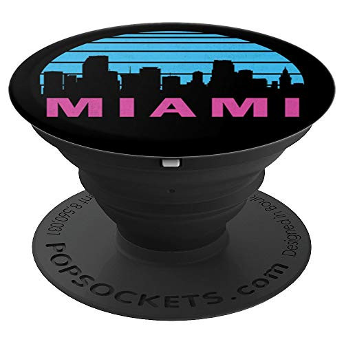 Vintage Miami Florida Cityscape Retro Graphic - PopSockets Grip and Stand for Phones and Tablets Vintage Miami Florida Cityscape Retro Graphic - PopSockets Grip and Stand for Phones and Tablets