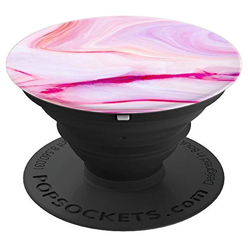 Magenta, Light Pink, Purple, Marble, Quartz, Cute For Girls - PopSockets Grip and Stand for Phones and Tablets