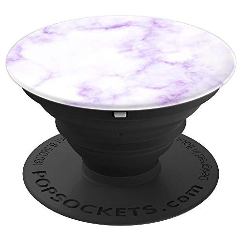 Purple and white marble granite rock design - PopSockets Grip and Stand for Phones and Tablets