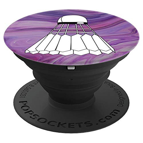 Badminton - Pink Purple Marble Swirl Background - PopSockets Grip and Stand for Phones and Tablets