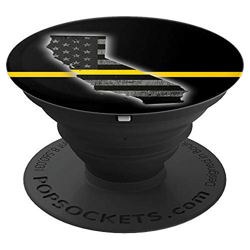 California Thin Yellow Line 911 Dispatcher EMS Dispatchers - PopSockets Grip and Stand for Phones and Tablets