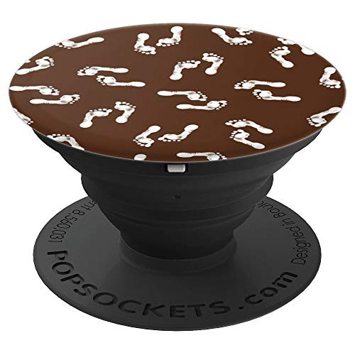 Dark Brown Foot Prints Design PopSocket - PopSockets Grip and Stand for Phones and Tablets