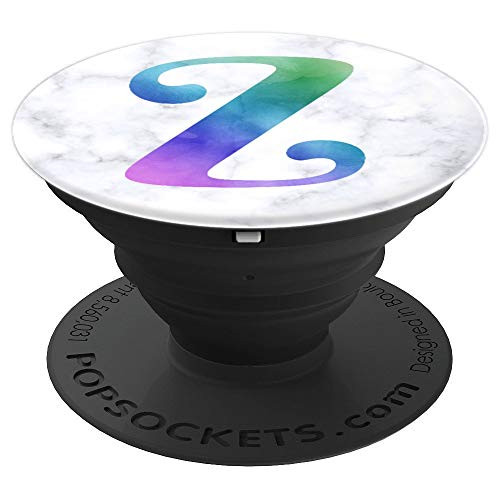 Blue and Purple Letter Z Monogram - PopSockets Grip and Stand for Phones and Tablets