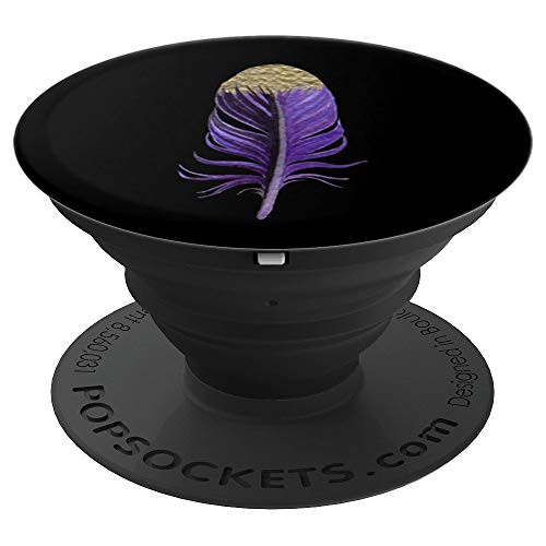 Cool Feather | Purple Feather - PopSockets Grip and Stand for Phones and Tablets