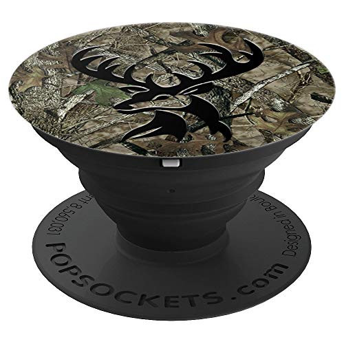 Deer Buck Hunting Men Women Black Brown Camouflage - PopSockets Grip and Stand for Phones and Tablets Deer Buck Hunting Men Women Black Brown Camouflage - PopSockets Grip and Stand for Phones and Tablets