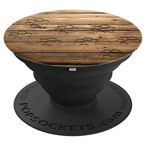 Dog Paw Print Tracks on Vintage Brown Look - PopSockets Grip and Stand for Phones and Tablets Dog Paw Print Tracks on Vintage Brown Look - PopSockets Grip and Stand for Phones and Tablets