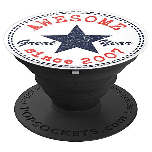 Awesome Since 2007 12th Birthday Gifts 12 Year Boys Girls  PopSockets Grip and Stand for Phones and Tablets