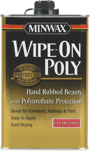 Minwax 60910000 Wipe-On Poly Finish Clear, quart,  Satin