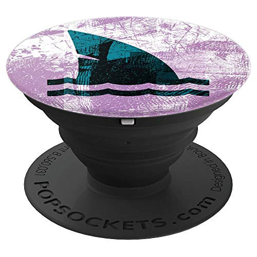 Shark Phone Holder Cool Ocean Great White Sharks Fin Purple - PopSockets Grip and Stand for Phones and Tablets