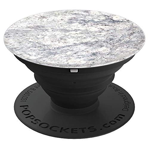 White Ice Marble White Quartz White Stone texture design - PopSockets Grip and Stand for Phones and Tablets