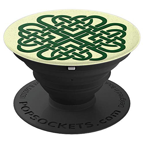 Green Celtic Irish Ireland Knot Symbol Spiral - PopSockets Grip and Stand for Phones and Tablets