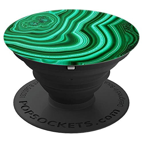 Malachite Green Marble Ink Pattern Mineral Stone Design - PopSockets Grip and Stand for Phones and Tablets