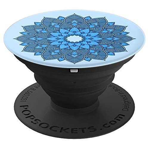Mandala Blue Flower Design. Mandala Light Blue - PopSockets Grip and Stand for Phones and Tablets Mandala Blue Flower Design. Mandala Light Blue - PopSockets Grip and Stand for Phones and Tablets