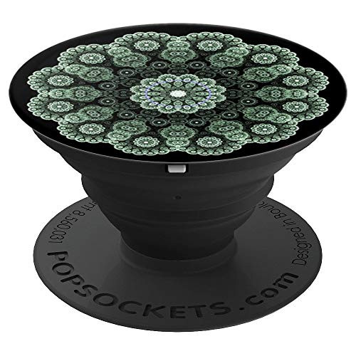 Mandala Light Green Flower - Mandala Design - PopSockets Grip and Stand for Phones and Tablets Mandala Light Green Flower - Mandala Design - PopSockets Grip and Stand for Phones and Tablets
