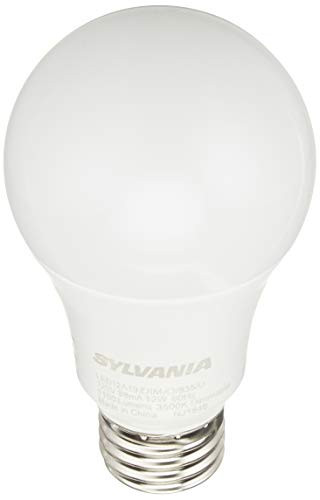 Sylvania 71190 75W Equivalent, LED Light Bulb, A19 Lamp, Efficient 12W, Bright White 3500K, 1 Pack