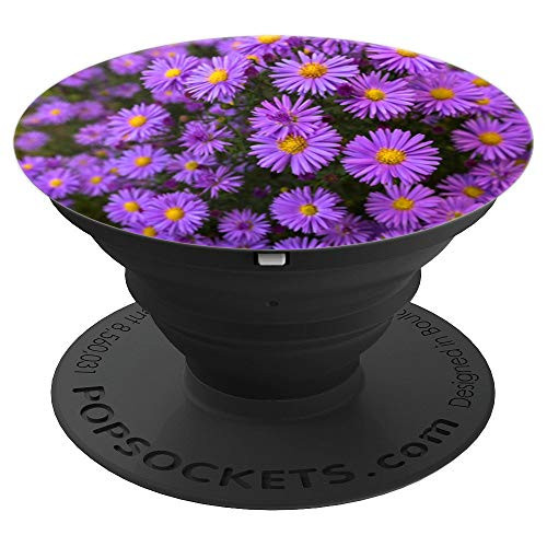 Beautiful Purple Flowers | Cute Pattern Italian Asters - PopSockets Grip and Stand for Phones and Tablets
