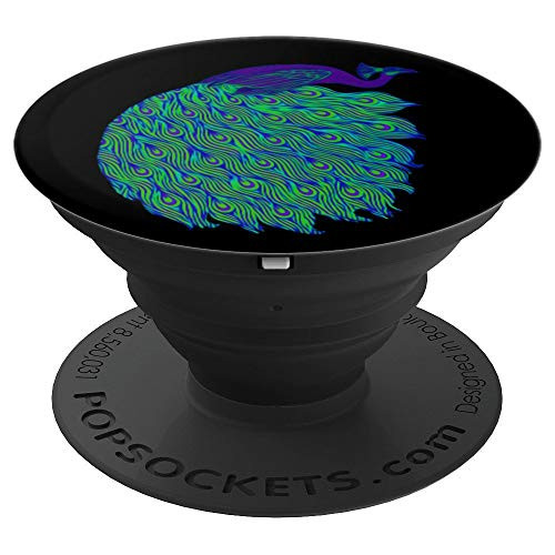 Peacock With Purple, Blue & Green Peacock Feathers Flowing - PopSockets Grip and Stand for Phones and Tablets Peacock With Purple, Blue & Green Peacock Feathers Flowing - PopSockets Grip and Stand for Phones and Tablets