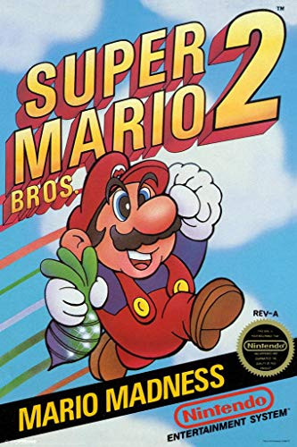 Pyramid America Super Mario Brothers 2 Video Game Gaming Laminated Dry Erase Sign Poster 12x18