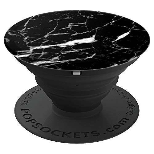 Marbled Black And White - PopSockets Grip and Stand for Phones and Tablets