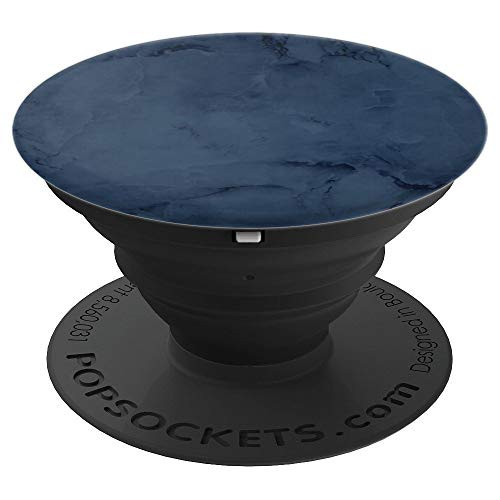 PRETTY MARBLE phoneS GRIP WATER MARBLE - NAVY BLUE - PopSockets Grip and Stand for Phones and Tablets