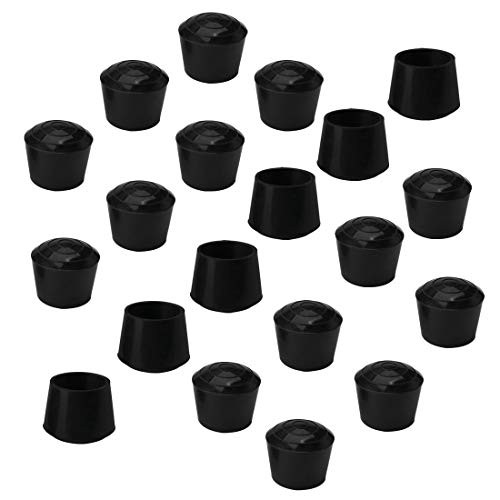 uxcell 20pcs Chair Leg Tips Caps 25mm 1 Inch Anti Slip Rubber Furniture Table Feet Cover Floor Protector Reduce Noise Prevent Scratches