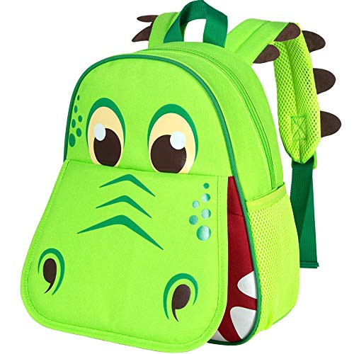 Toddler Backpack, 12" Dinosaur Preschool Bag for Boys