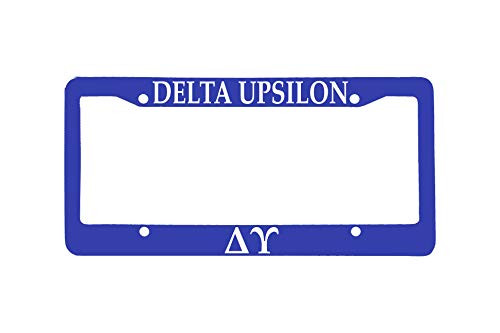 Officially Licensed Delta Upsilon License Plate Frame - Blue