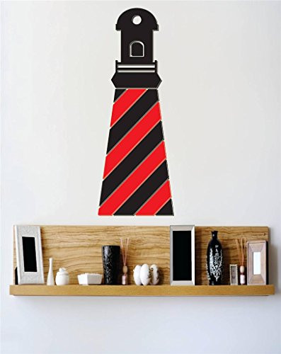 Design with Vinyl RE 1 C 2292 Lighthouse Image Vinyl Wall Decal Sticker, 12 x 24"