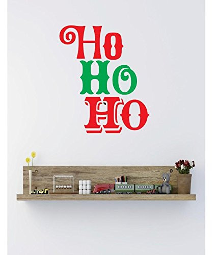 Design with Vinyl RE 1 C 2445 Ho Ho Ho Image Vinyl Wall Decal Sticker, 12 x 24"