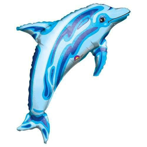 Anagram 05819 Jewel Blue Dolphin Foil Balloon 37",