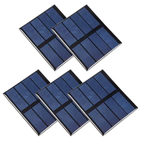 uxcell 0.6W 2V Small Solar Panel Module DIY Polysilicon for Toys Charger 5Pcs