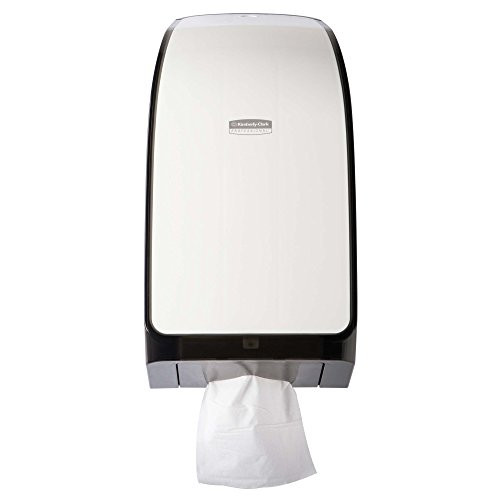 Kimberly Clark Professional MOD Hygienic Bathroom Tissue Dispenser (40407), 7.0 x 5.725 x 13.339, for Scott & Cottonelle Toilet Paper, White, 1 / Case