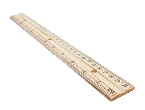 American Educational Wood Ruler with Metal Edge 12 Length (Bundle of 5)"
