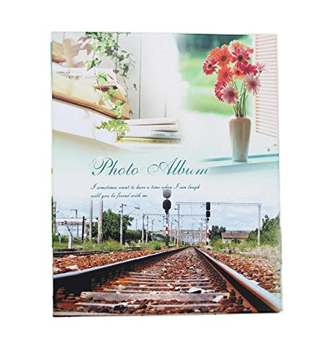 WEI LONG Photo Album Hold 200 Pockets, 4"x 6" Photos, (Green)