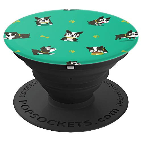 Cute Boston Terrier Dog Pattern Gift for Puppy Owners - PopSockets Grip and Stand for Phones and Tablets Cute Boston Terrier Dog Pattern Gift for Puppy Owners - PopSockets Grip and Stand for Phones and Tablets