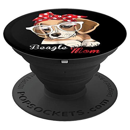 Beagle Mom Shirt for Beagle Dogs Lovers-Mothers Day Gift - PopSockets Grip and Stand for Phones and Tablets