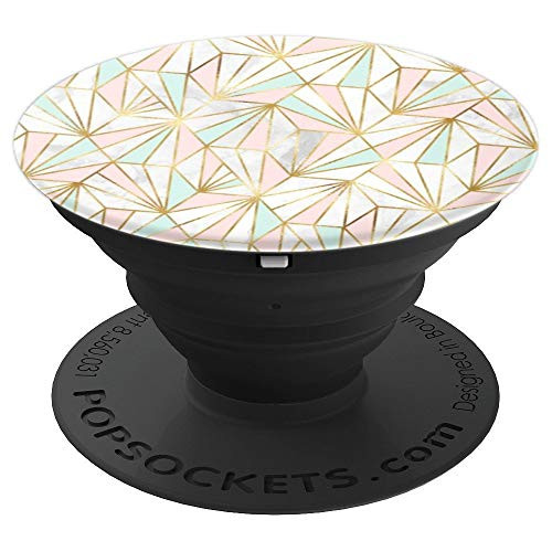 Rose Gold Teal and White Marble Geometric Design - PopSockets Grip and Stand for Phones and Tablets Rose Gold Teal and White Marble Geometric Design - PopSockets Grip and Stand for Phones and Tablets