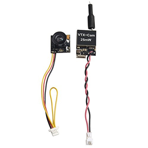 Wolfwhoop Q2 5.8GHz 25mW 40CH FPV Transmitter and Micro Camera with OSD Interface for Mini Drone/RC Car/RC Boat