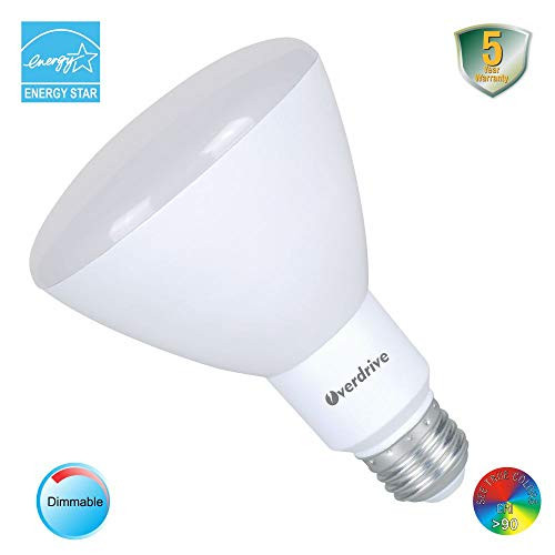 Overdrive 570 10W BR30 LED Light Bulb,90 CRI, 65 Watts Equivalent Incandescent, Warm White, Dimmable,Energy Star Qualified (6-Pack),
