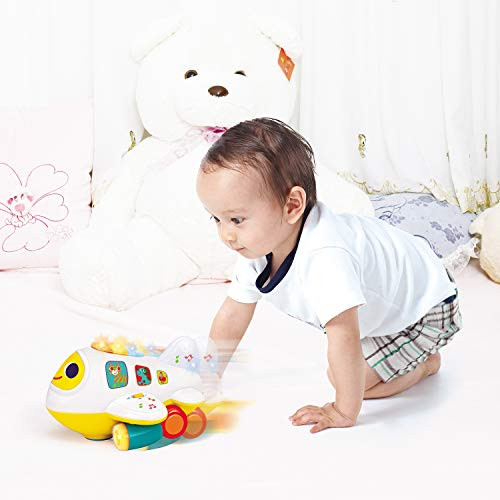 Zoostliss Baby Toys Electronic Airplane Toys with Lights & Music Best Kids Early Learning Educational Toys for Toddlers Boys and Girls