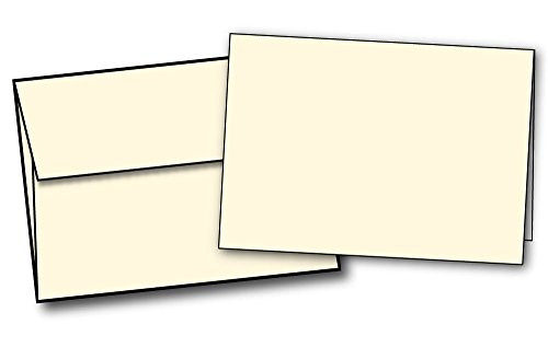 5" X 7" Heavyweight Blank Cream Greeting Card Sets - 40 Cards & Envelopes