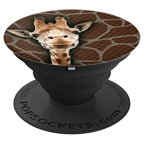 Giraffe Wildlife - Brown & Tan - PopSockets Grip and Stand for Phones and Tablets