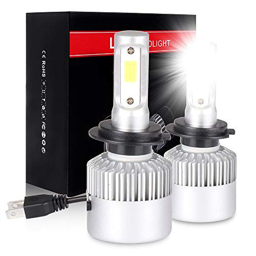 ECCPP H7 LED Headlight Bulb Hi/Lo Beam White Headlamp Conversion Kit - 80W 6000K 9600Lm - 1 Year Warranty(Pack of 2)